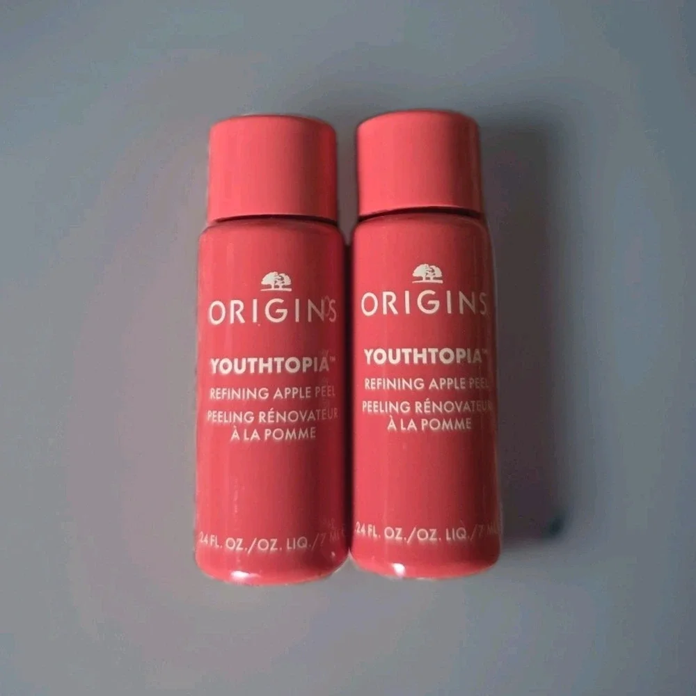 x2 Origins ~ Youthtopia Liquid Exfoliant Refining Apple Peel ~ .24 fl oz Travel‎